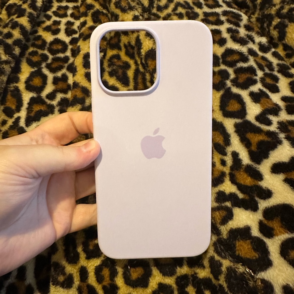 Purple silicone apple iPhone 14 pro max case